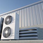 Industrial air conditioning units on rooftop for HVAC solutions.